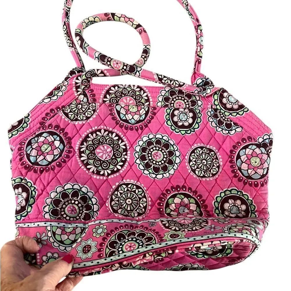 Vera Bradley Rolled Strap Shoulder Bag Cupcake Pink - Picture 4 of 7